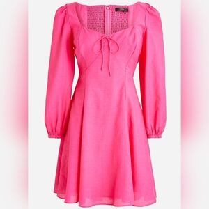 J. Crew Pink Textured Dress 55% Cotton 45% Viscose Size 6